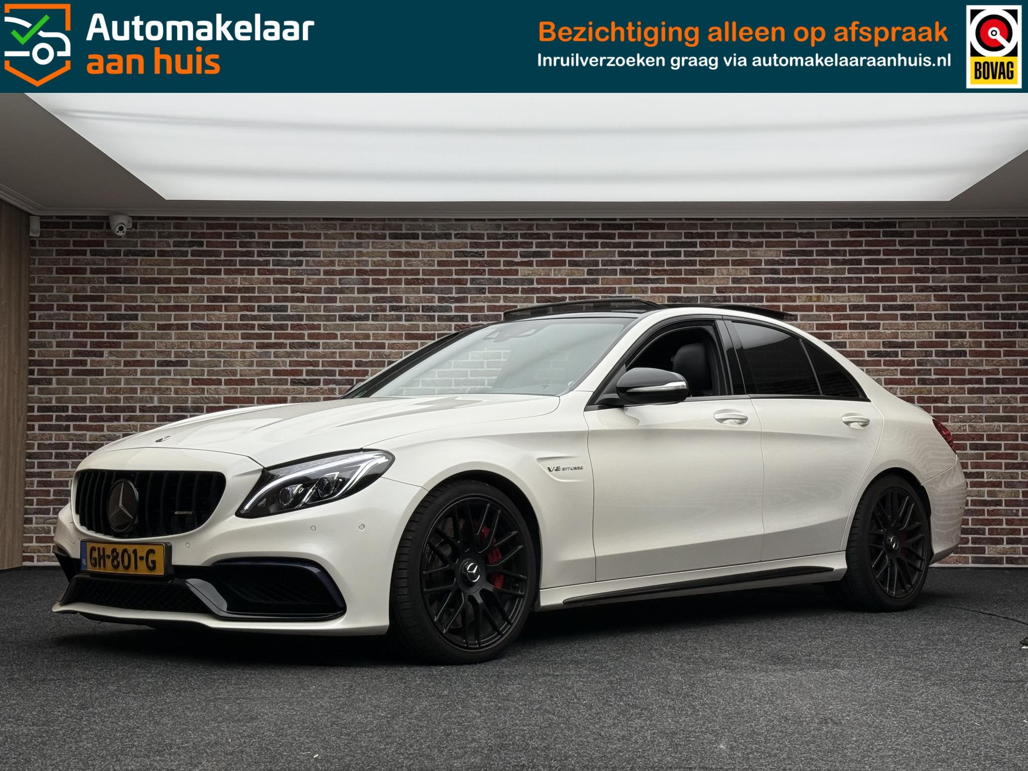 Mercedes-Benz C-klasse AMG 63 S | Pano | Burmester, Automaat, Dealer onderhouden, Achterwielaandrijving, Gebruikt