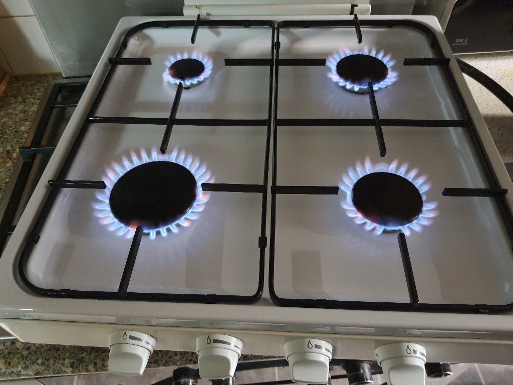 Pelgrim 4 pits Gaskookplaat PK454WIT werkt Super, Ophalen, 4 kookzones, Zo goed als nieuw, Energieklasse A of zuiniger