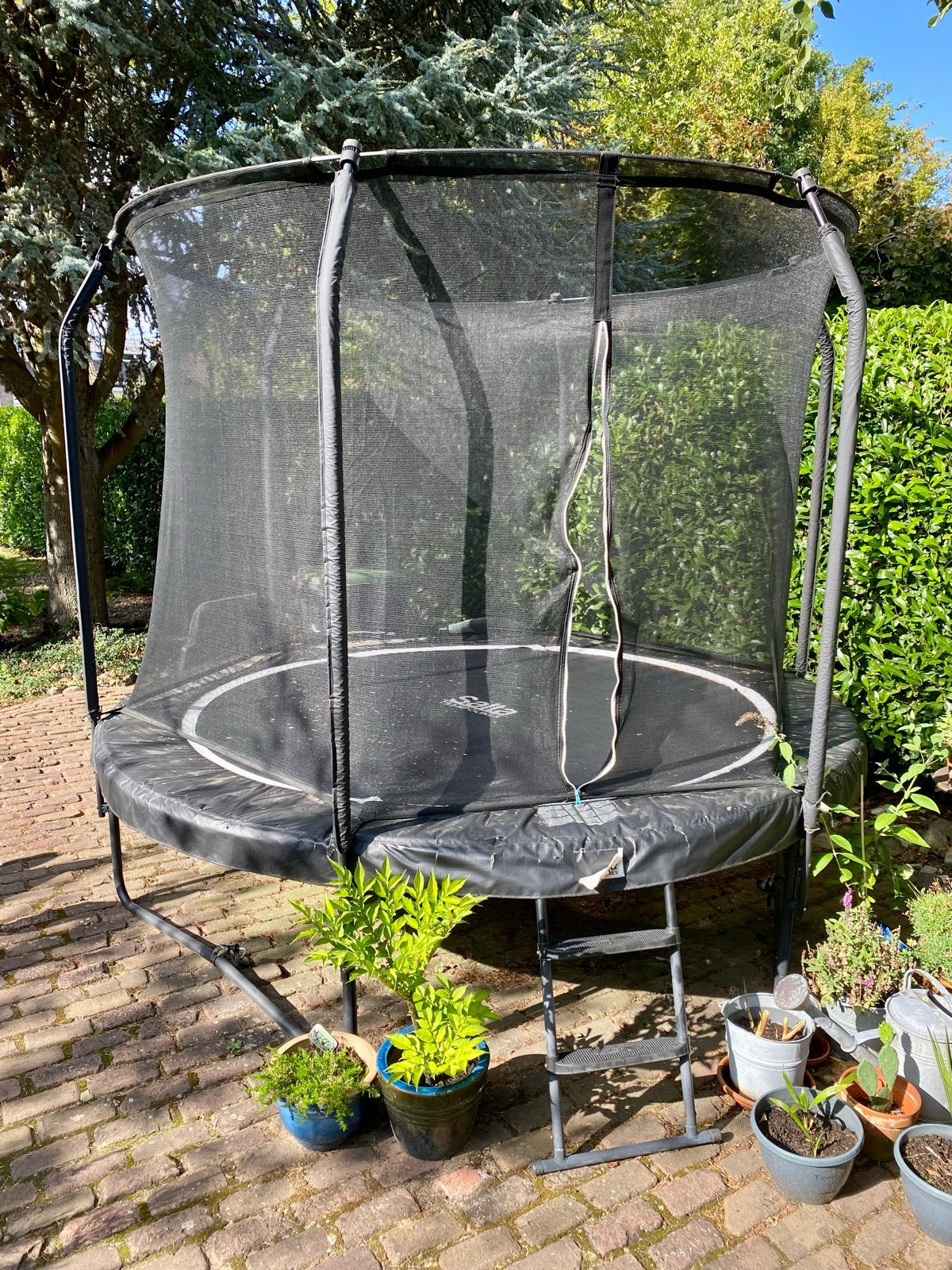 Salta Trampoline met veiligheidsnet en ladder, Ophalen, Gebruikt