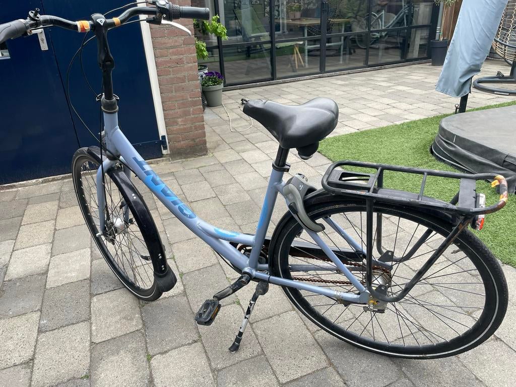 Gebruikte damesfiets - Lichtblauw, Overige merken, Gebruikt, Velgrem, Versnellingen