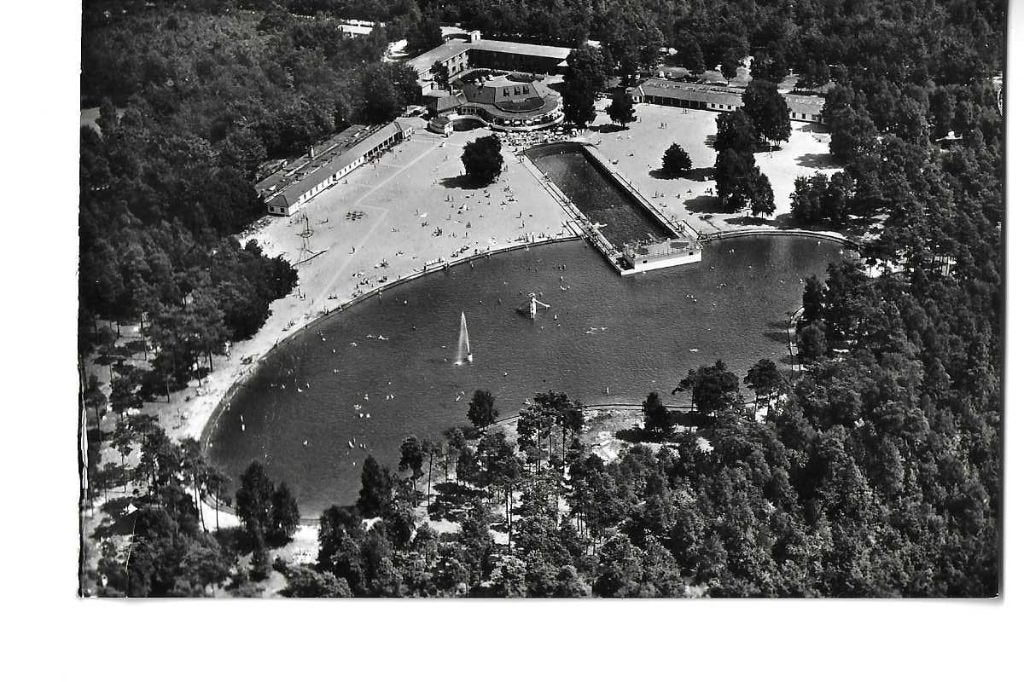 doorwerth  luchtfoto  zwembad  de branding  klm uitg, Verzenden, 1960 tot 1980, Gelopen, Gelderland