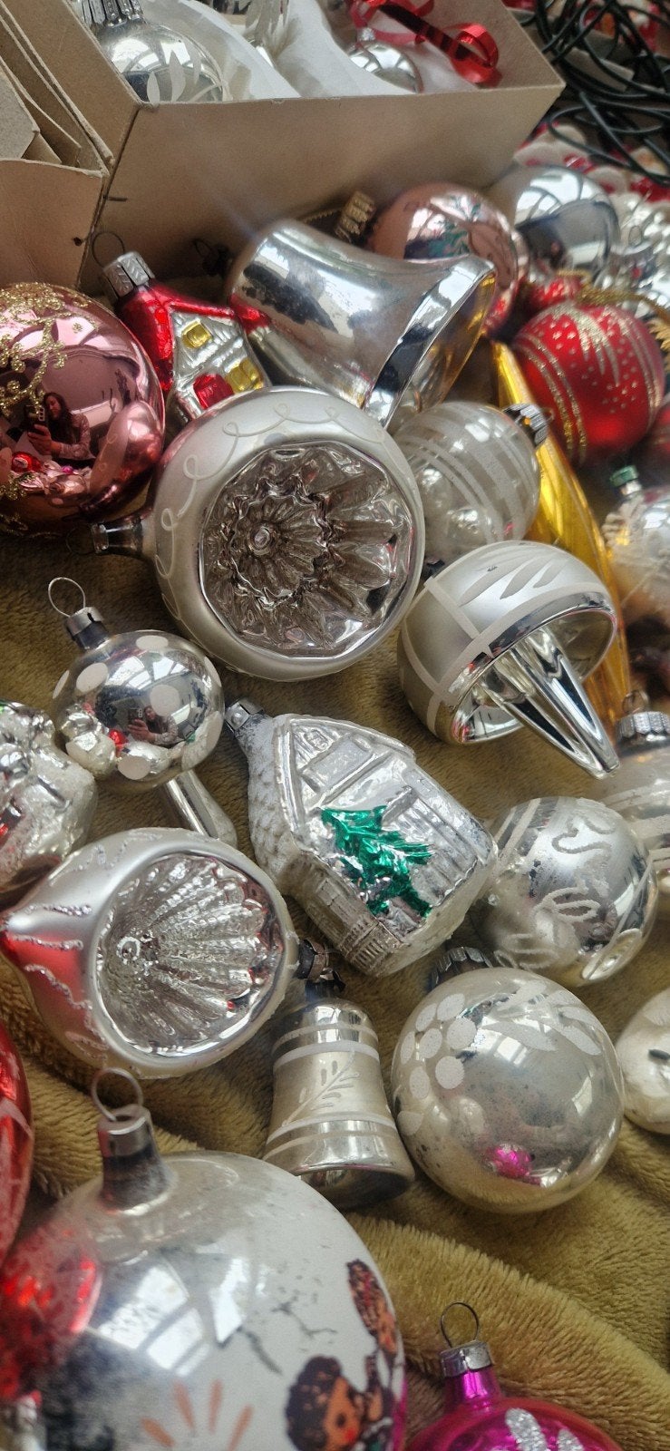 Mooi lot met oude kerstballen/ Antiek kerst, Diversen, Ophalen of Verzenden