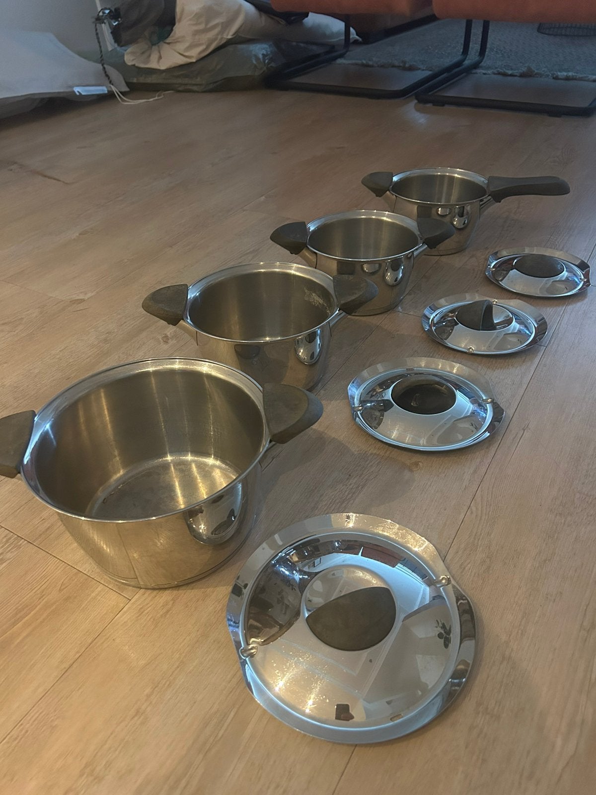 Pannen, Ophalen, Gebruikt, Rvs, Pannenset