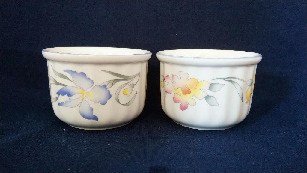 Villeroy & Boch Riviera - 2 ramekins / soufflébakjes, Overige typen, Ophalen of Verzenden, Zo goed als nieuw, Overige stijlen