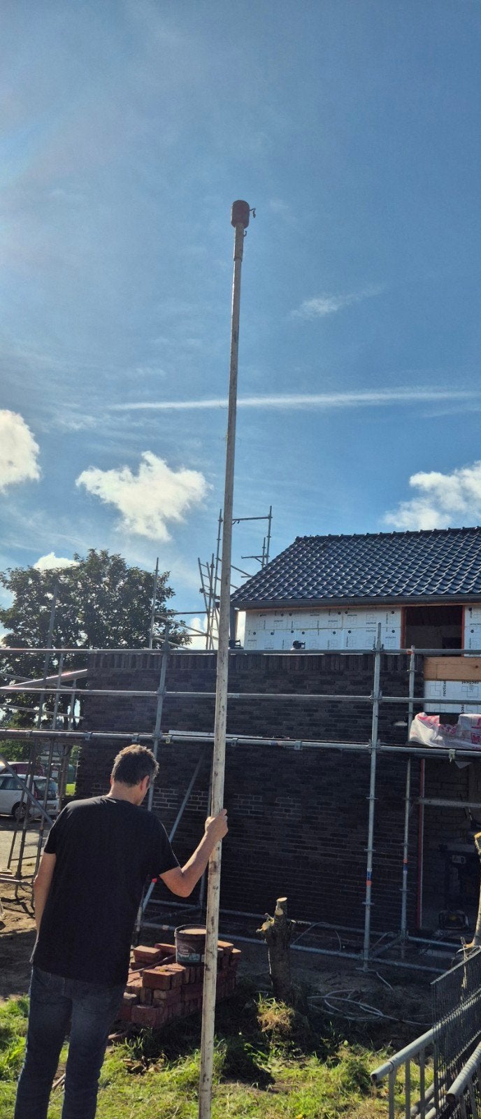 te koop vlaggenmast, Ophalen