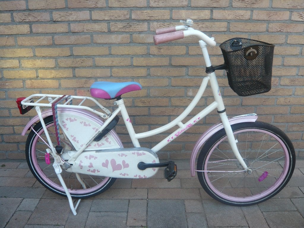 mooi 20 inch omafietsje met mandje, Fietsen en Brommers, Fietsen | Meisjes, Ophalen, Gebruikt, 20 inch
