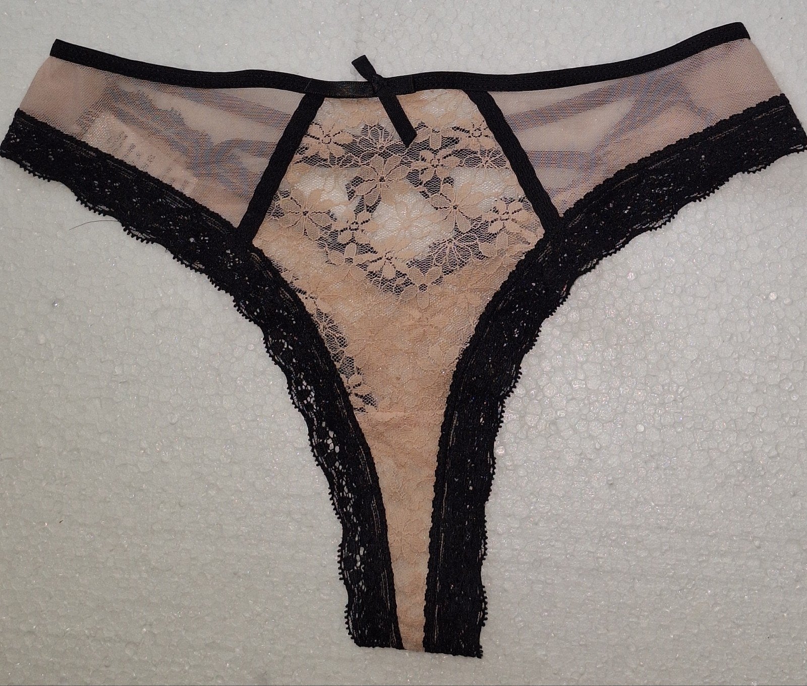 Sexy nieuwe transparante string maat 36-38, Verzenden, Zwart, String