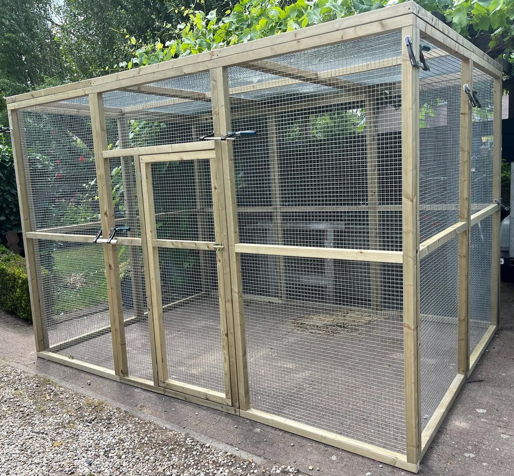 Geimpregneerd houten kattenrennen & volieres, Dieren en Toebehoren, Vogels | Hokken en Kooien, 4221LV, Info@vandoorntimmerwerken.com