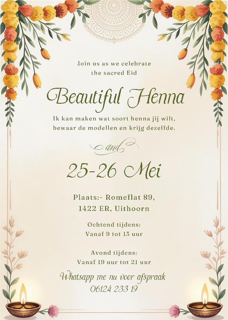 Henna, Ophalen, Nieuw