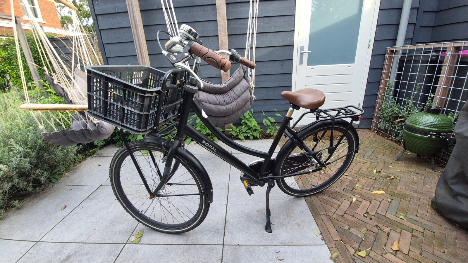 Popal Daily Dutch Basic+ 26 Inch Meisjesfiets Matzwart, 26 inch of meer, Terugtraprem, Gebruikt, Ophalen of Verzenden