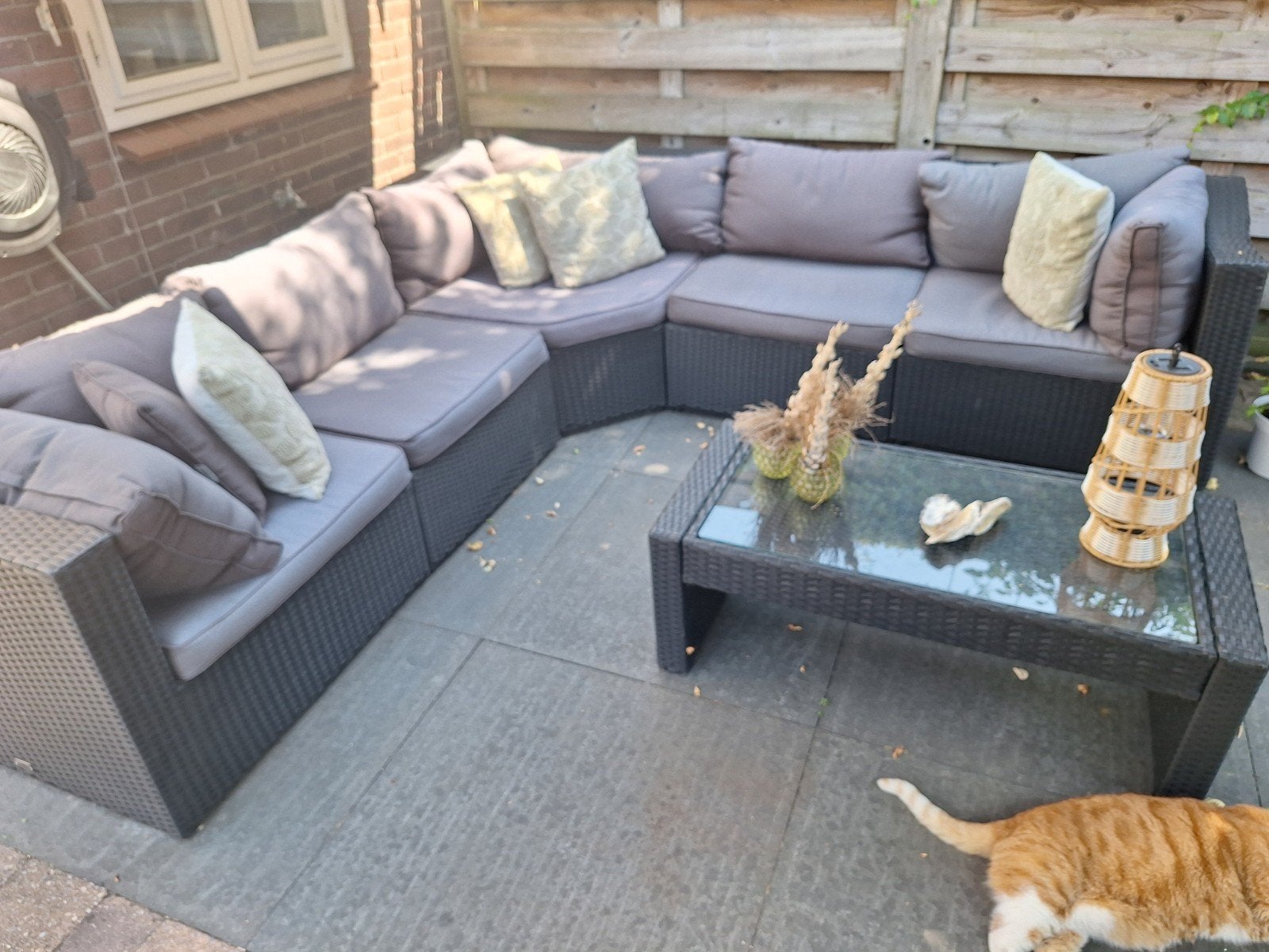 Loungeset met salontafel en wasbare kussenslopen, Ophalen of Verzenden