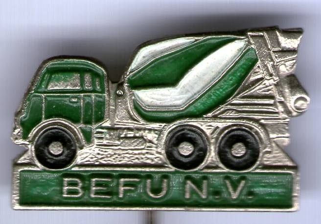 BEFU N.V. Betoncentrale vrachtwagen speldje ( D_254), Verzenden, Zo goed als nieuw, Transport, Speldje of Pin