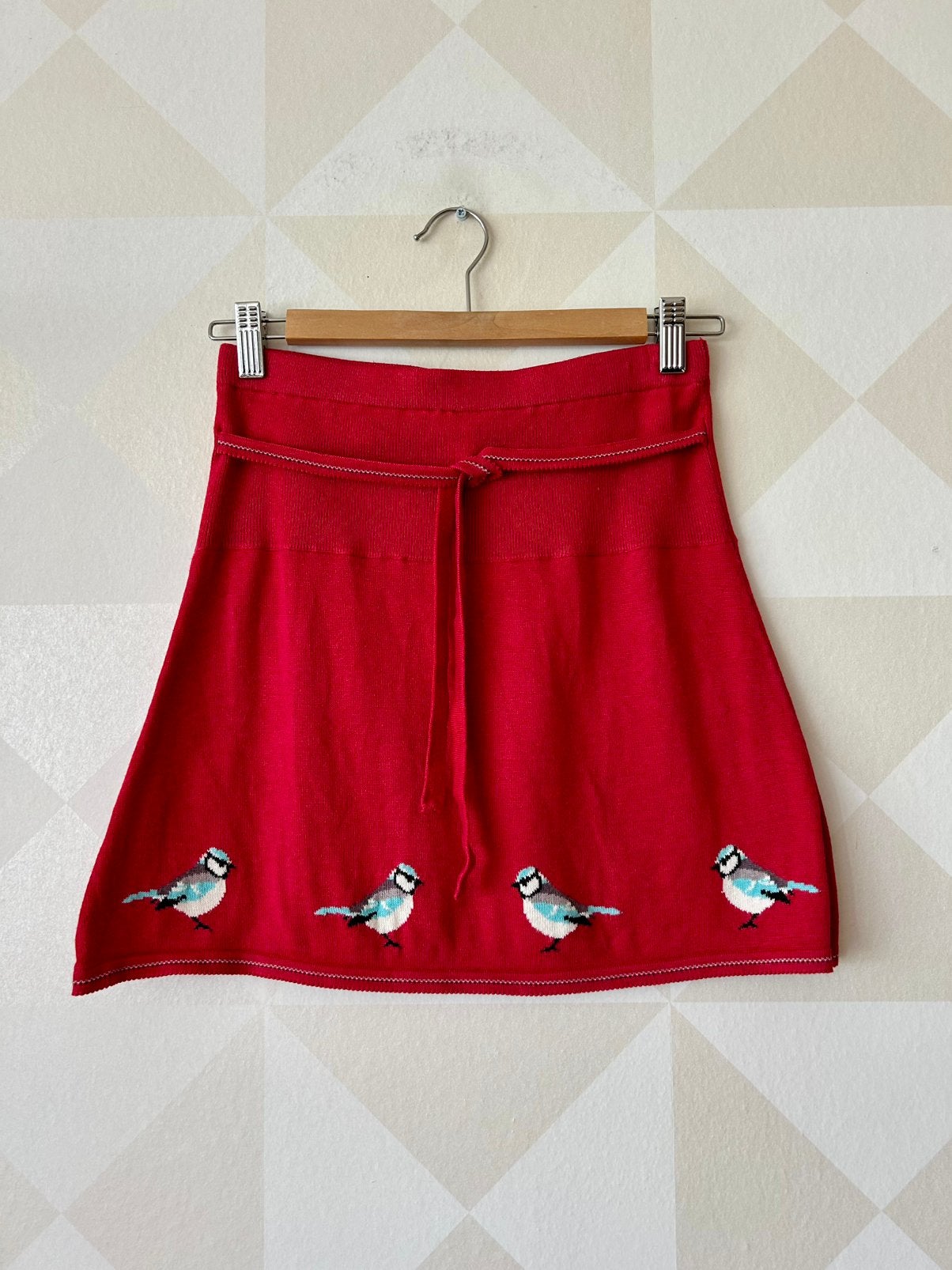 King Louie Border Skirt rok roos vogel S/36, Ophalen of Verzenden, Zo goed als nieuw, Maat 36 (S), Boven de knie