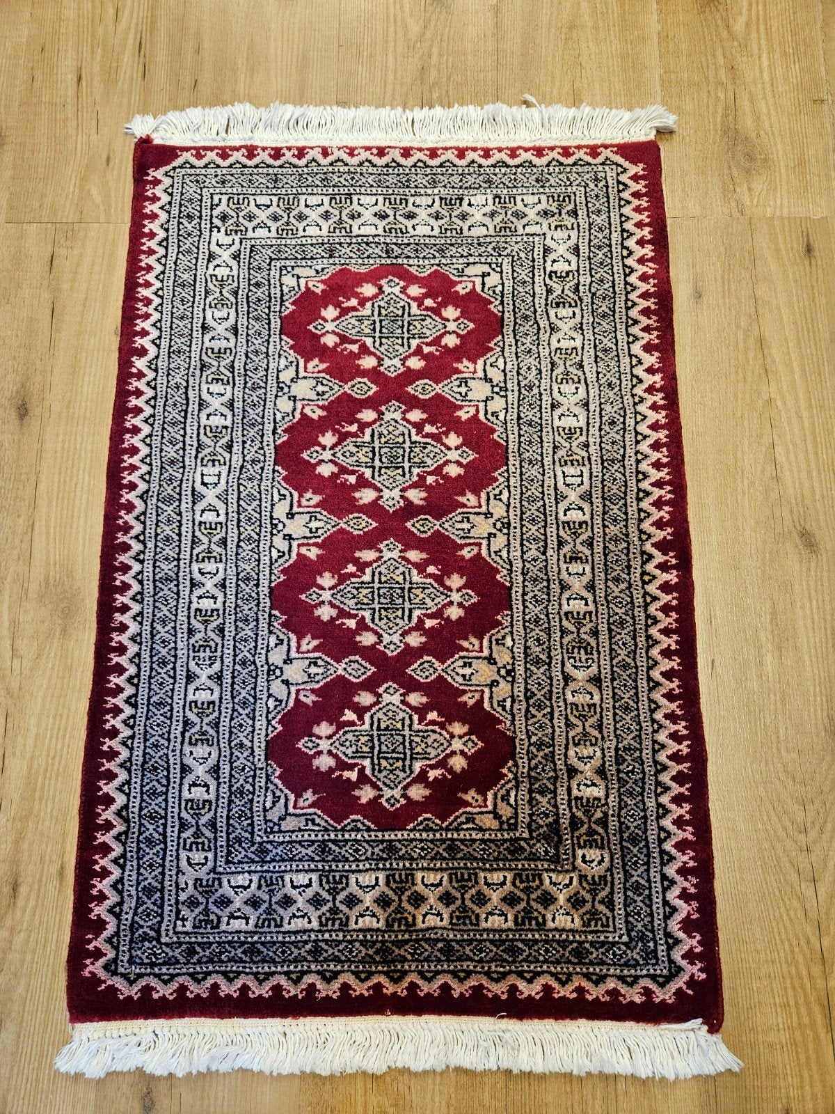 Handgeknoopt oosters tapijt karachi 94x63, Info@SlatsAntiek.nl, 50 tot 100 cm, Perzisch, Vof Slats Antiek