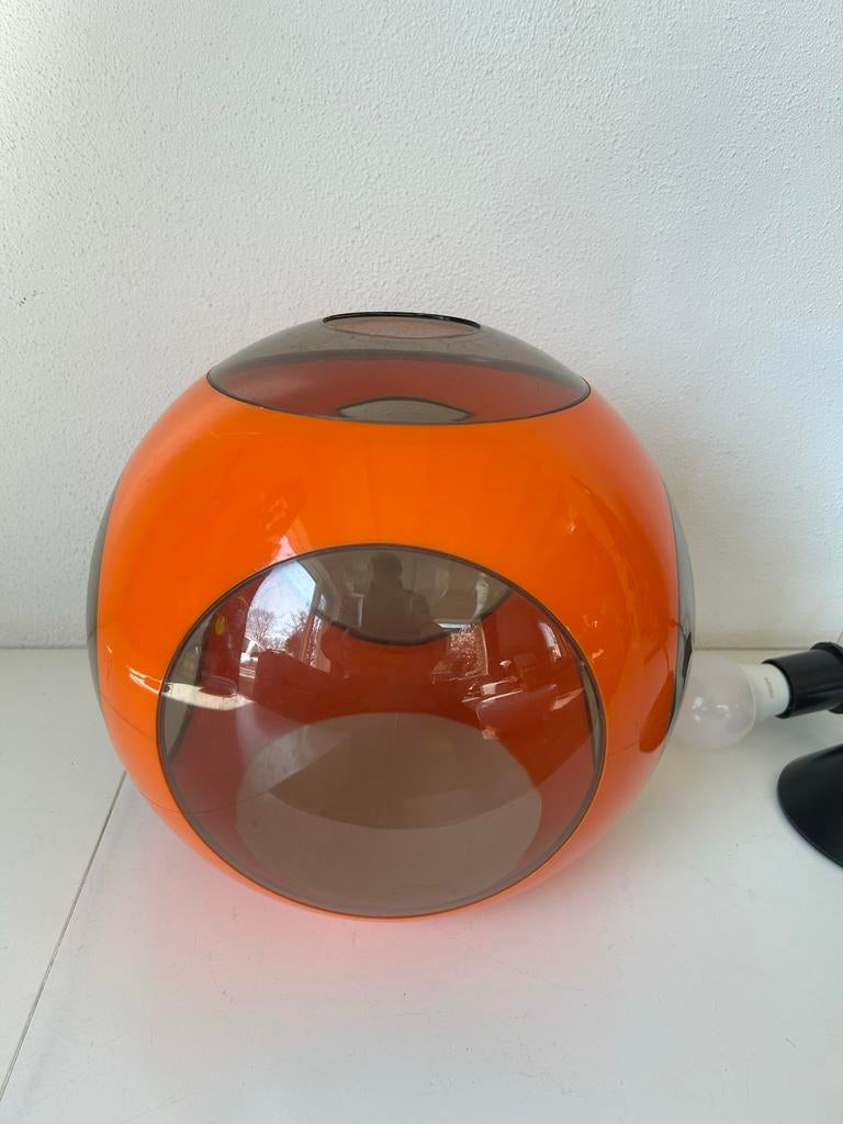 Oranje space age hanglamp, Ophalen of Verzenden, Gebruikt, Kunststof, Minder dan 50 cm