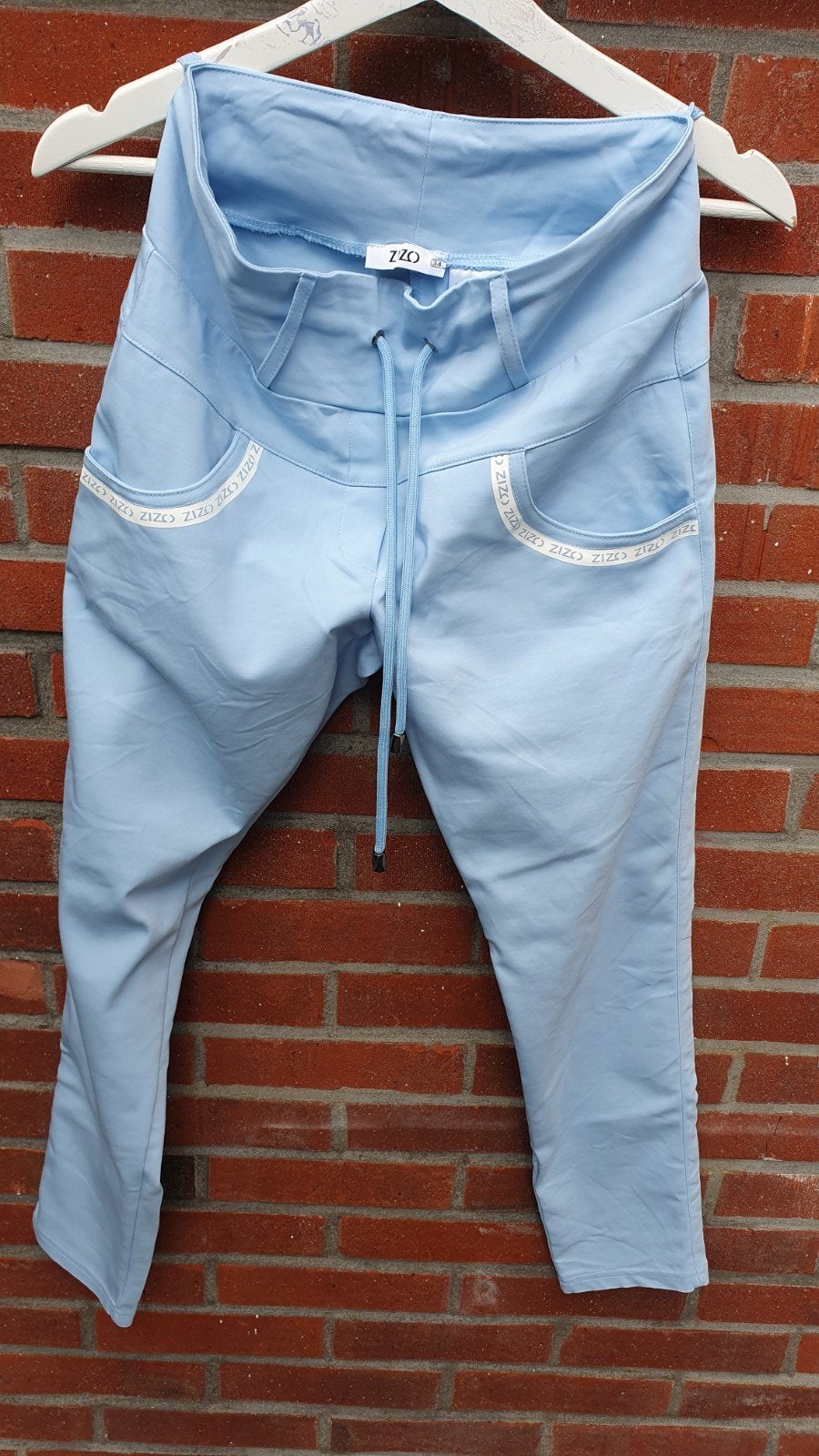 Lichtblauwe skinny trouser, Blauw, Zo goed als nieuw, W27 (confectie 34) of kleiner, Ophalen