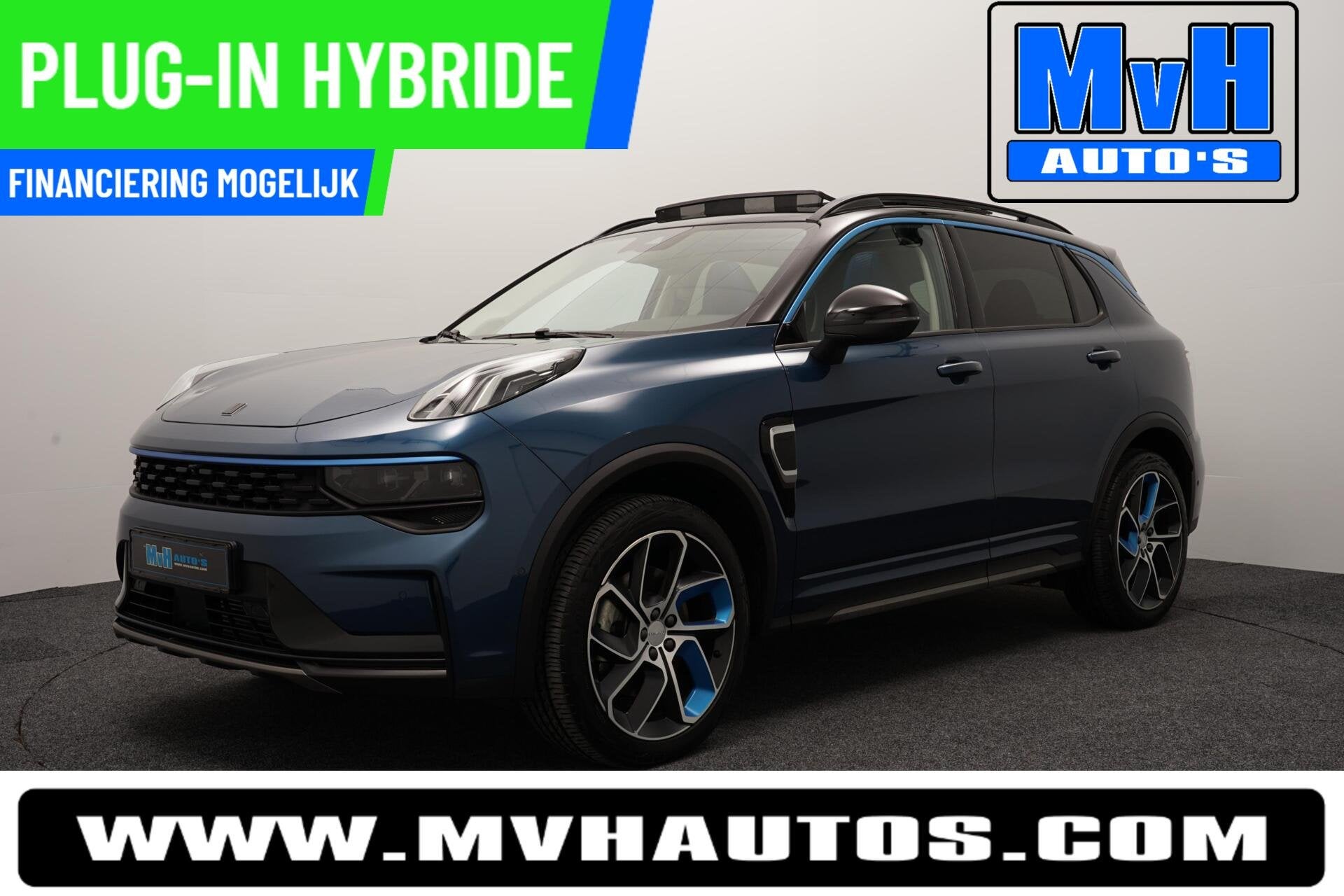 Lynk & Co 01 1.5 PHEV|262PK|LUXE|360CAM|PANO|SOH98%, Stof, Blauw, Automatische klimaatregeling, Plug-in hybride
