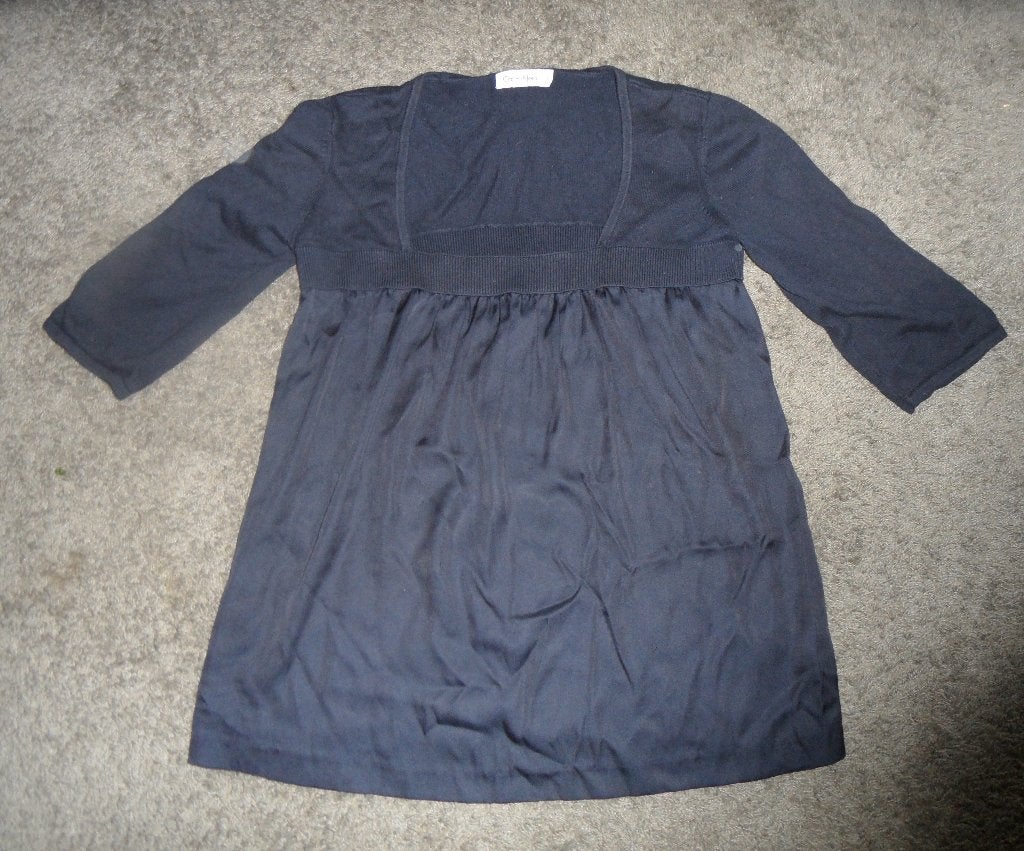 Donkerblauwe tuniek/shirt van Calvin Klein, maat L, Blauw, Maat 42/44 (L), Ophalen of Verzenden, Zo goed als nieuw