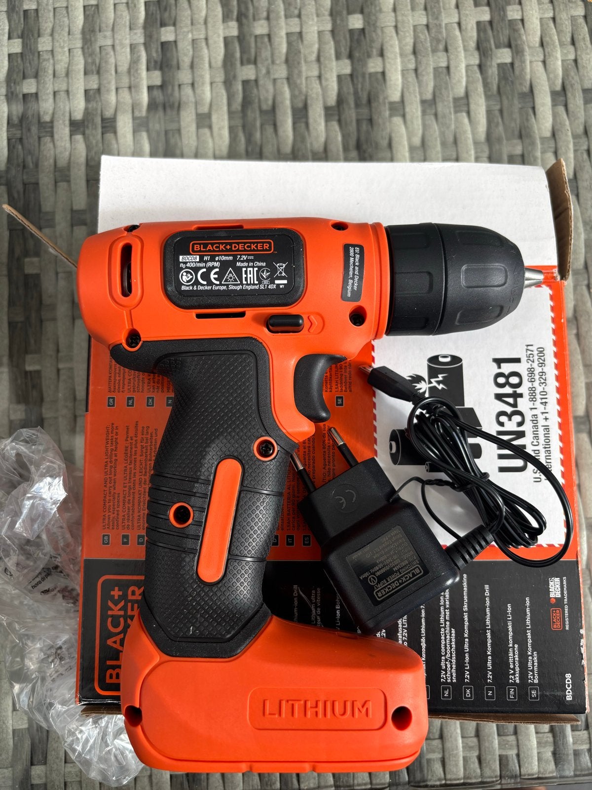 Nieuwe Black+Decker BDCD8 Schroeftol 7.2V Lithium, Ophalen, Nieuw, Minder dan 400 watt, Boor- en Schroefmachine