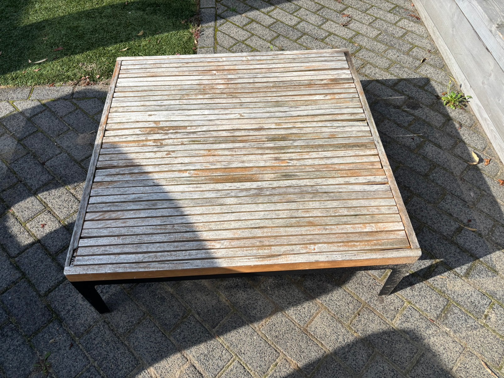 Lage tuintafel, Tuin en Terras, Ophalen, Gebruikt, Vierkant, Hout