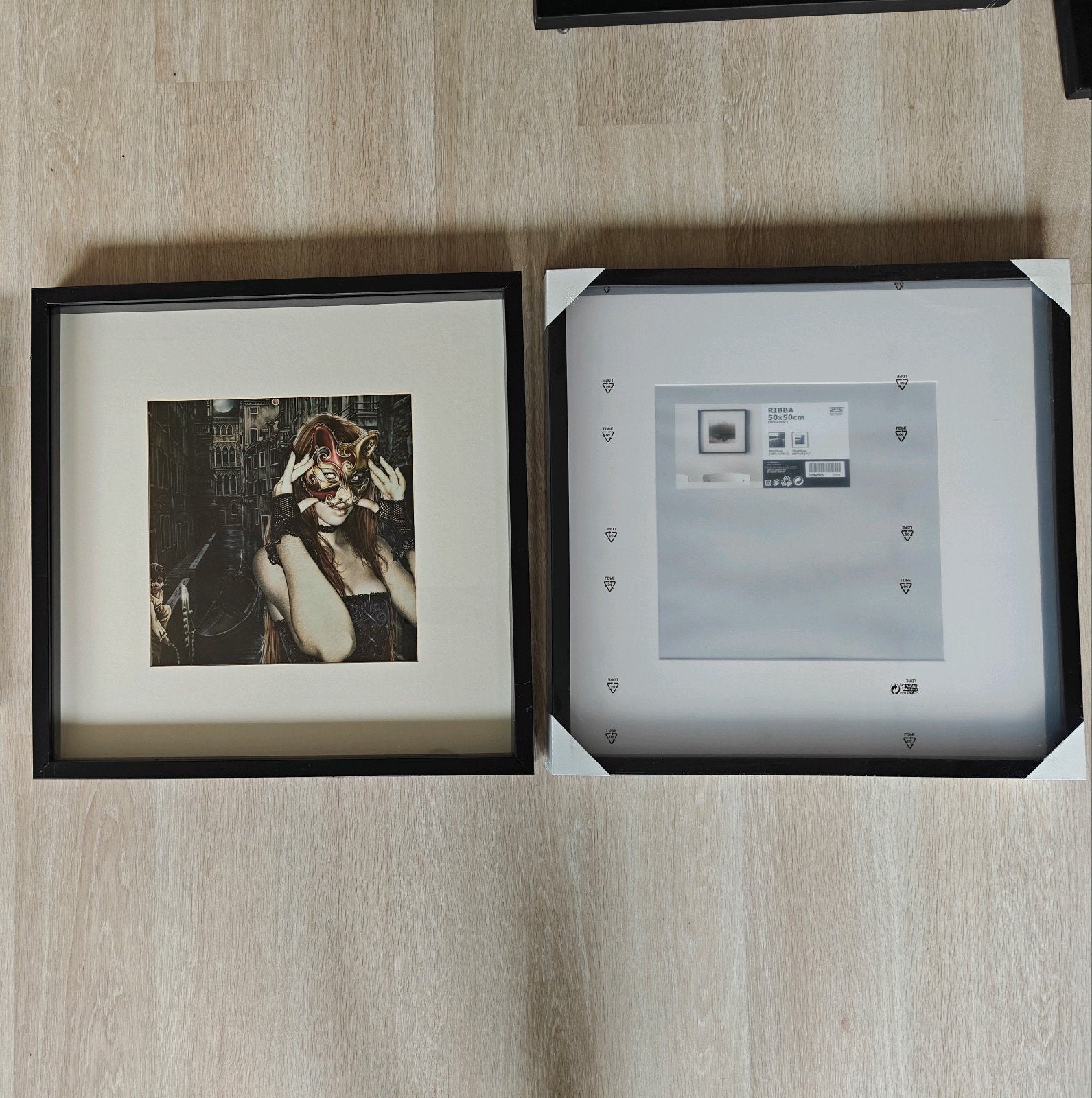 Ribba ikea fotolijstjes met glas 50x50 en 30x40, Ophalen, Wissellijst, Met glas, Glas