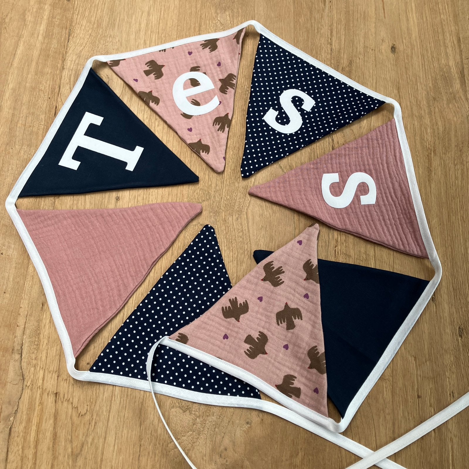 Stoffen naamslinger/ geboorteslinger naar wens gemaakt, Ophalen of Verzenden, Zo goed als nieuw, Overige kleuren, Overige materialen