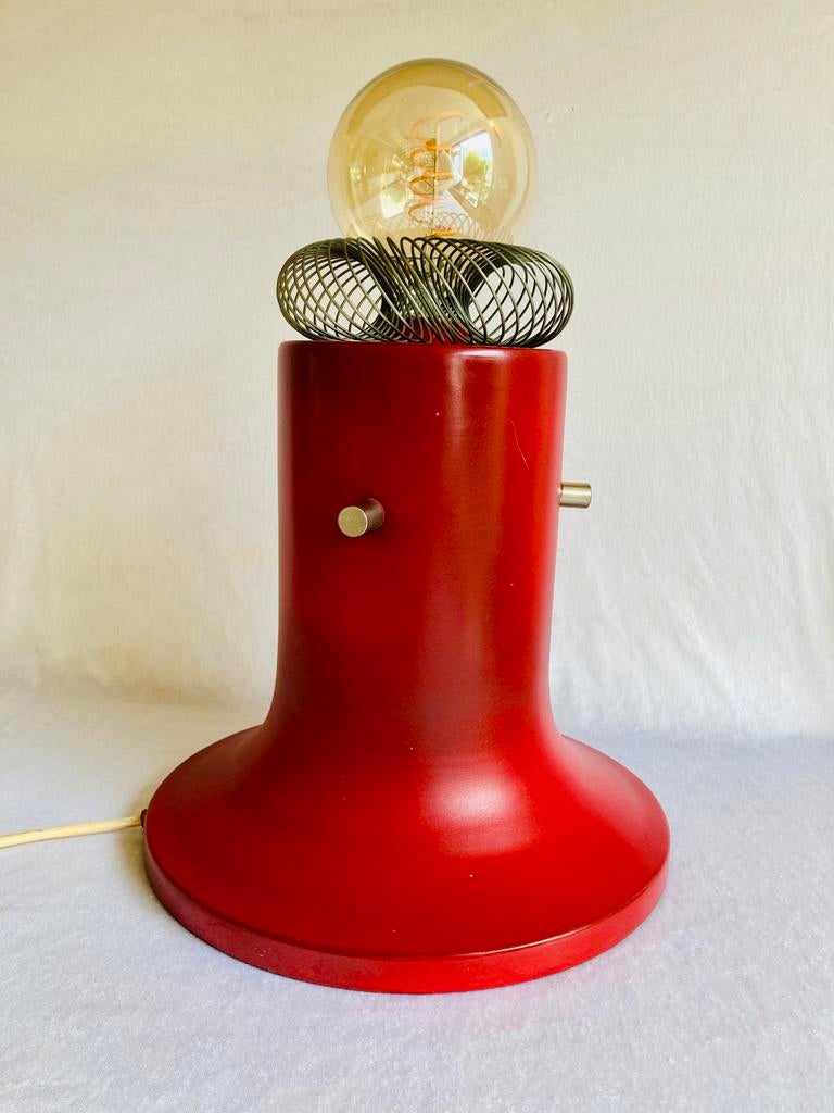Aparte space age tafellamp metaal, Ophalen of Verzenden, Zo goed als nieuw, Metaal, Minder dan 50 cm