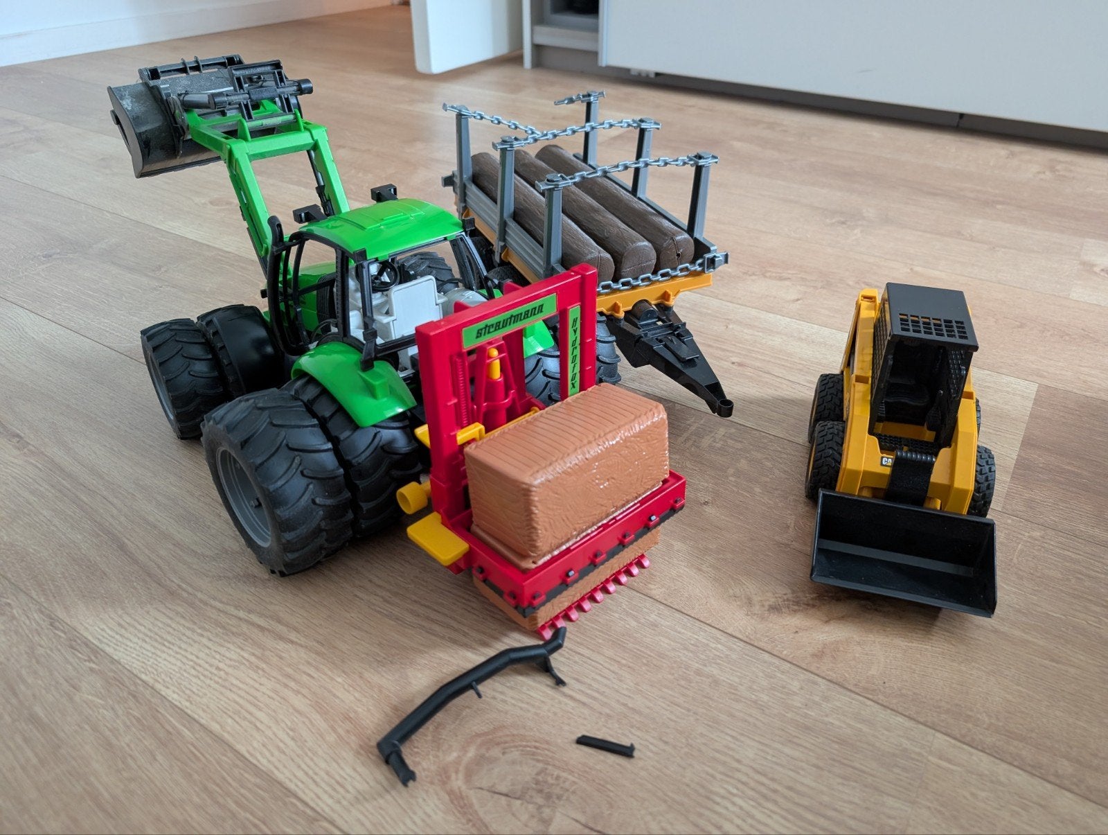 Bruder diverse voertuigen: tractor, shovel, houtwagen, Ophalen, Gebruikt
