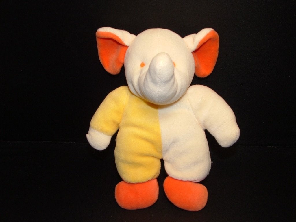 HEMA OLIFANT VELOURS HALF GEEL/WIT MET ORANJE OREN E, Verzenden, Nieuw, Overige typen