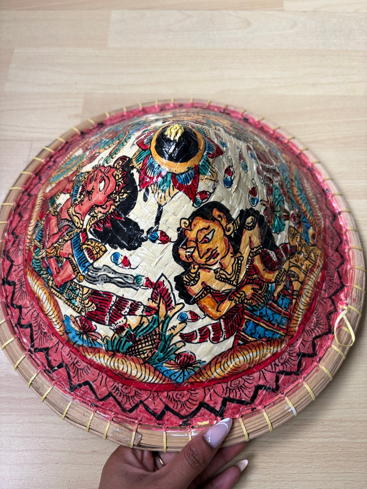 Handgemaakte Balinese Hoed - Ongebruikt, Verzenden, Nieuw, One size fits all, Hoed