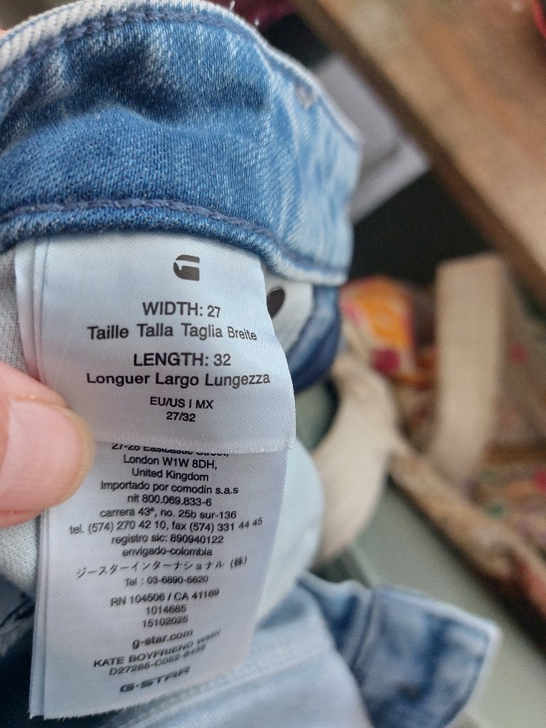NIEUW (zonder kaartje)Gstar Kate Boyfriend jeans 27/32, Gstar, Blauw, Nieuw, Ophalen of Verzenden