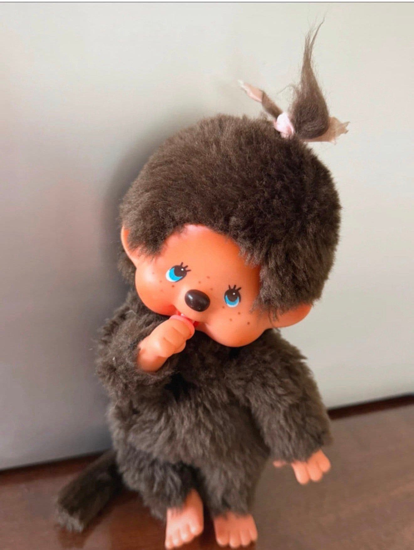 Originele Vintage Sekiguchi Futagono Monchhichi 20cm- 1974, Verzenden, Zo goed als nieuw, Stoffen beer, Overige merken