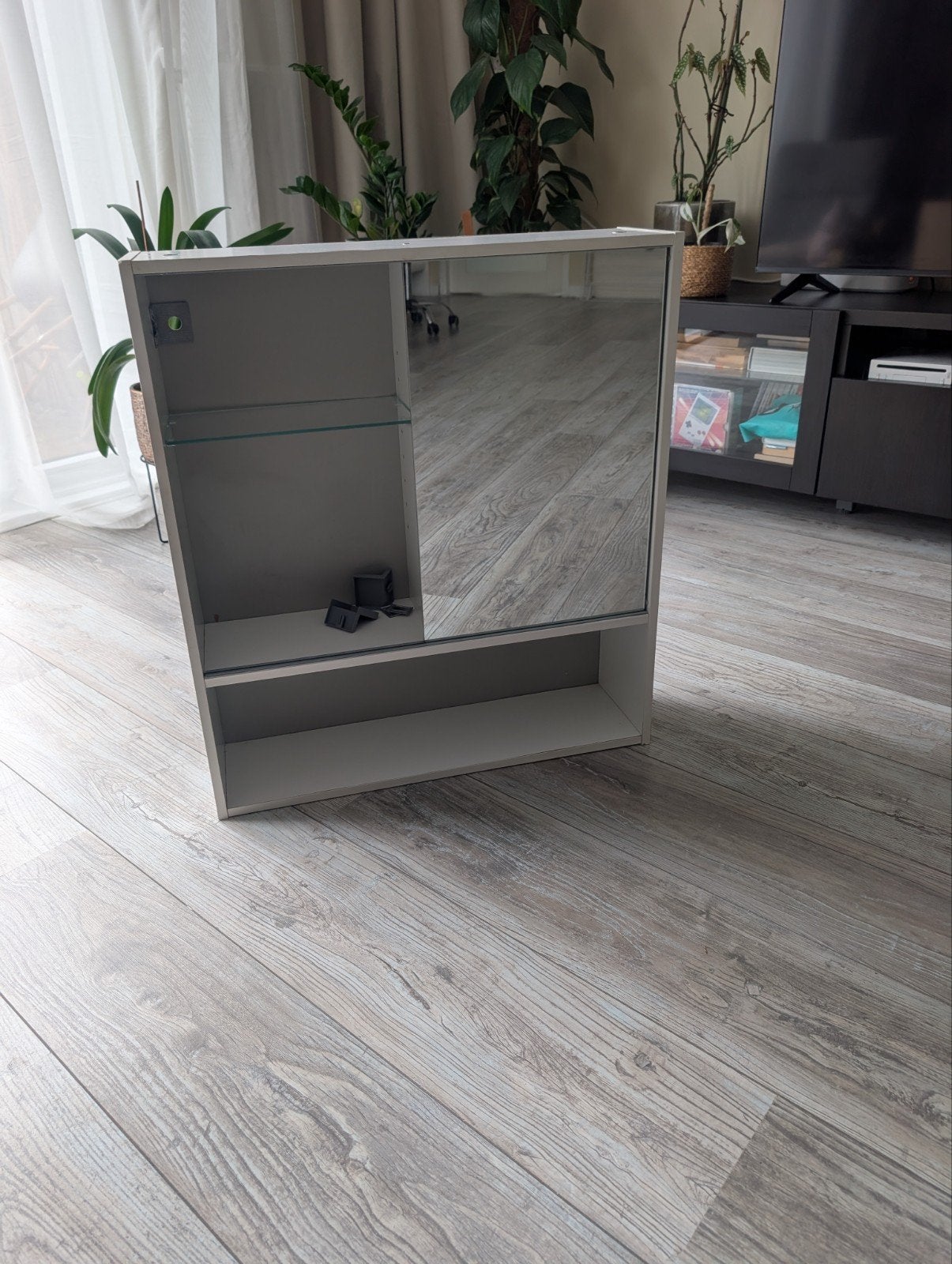 IKEA FULLEN Spiegelkast 60x67x16,5 cm met schuifdeuren, Minder dan 25 cm, Minder dan 100 cm, Gebruikt, Spiegelkast