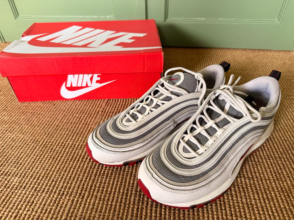 Nike Air Max 97 “Neon” - Maat 45, Kleding | Heren, Schoenen, Wit, Ophalen of Verzenden, Sneakers of Gympen, Zo goed als nieuw