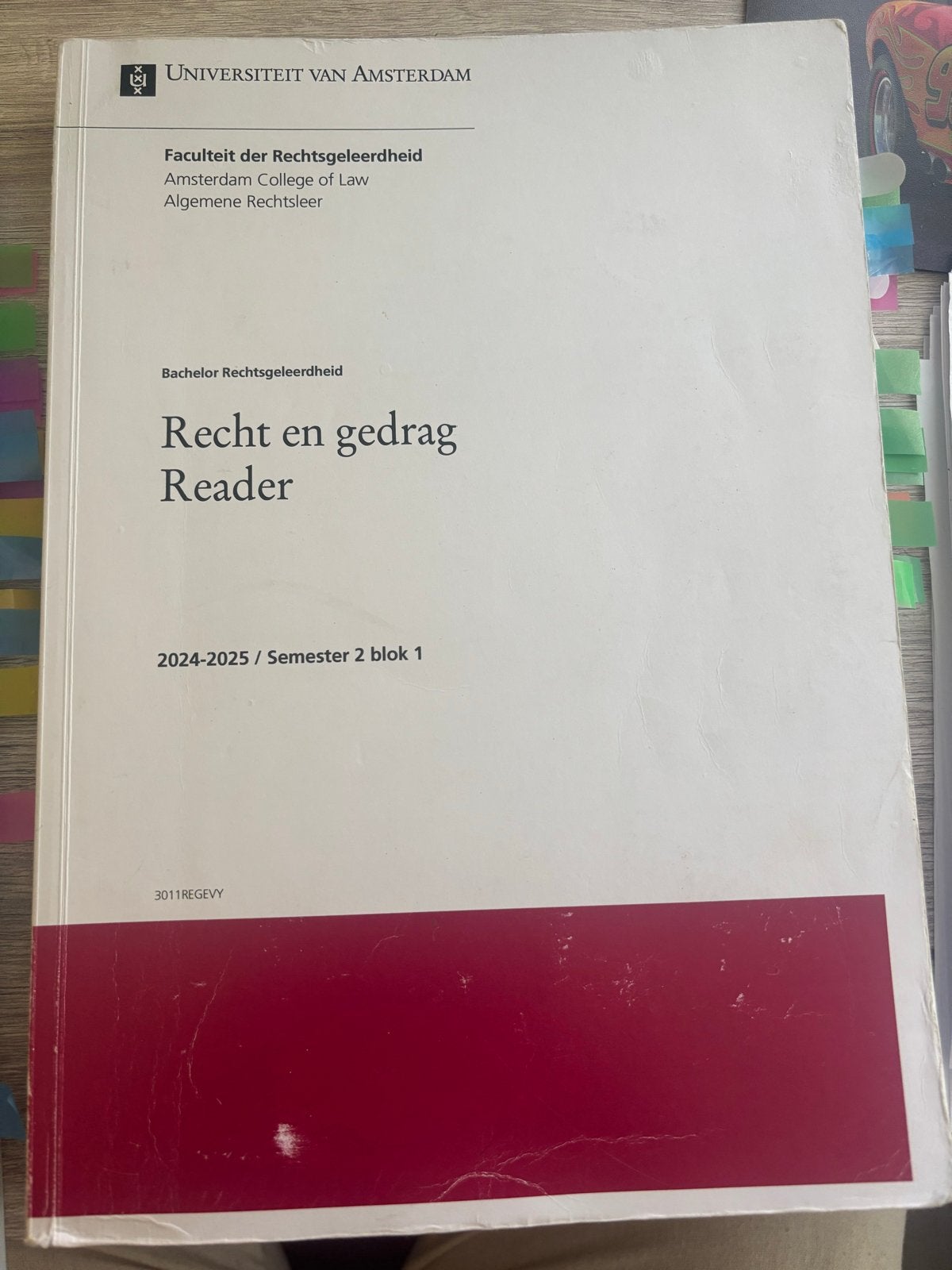 Recht en Gedrag Reader UvA 2024-2025 Semester 2 Blok 1, Ophalen, Gamma, Zo goed als nieuw, WO