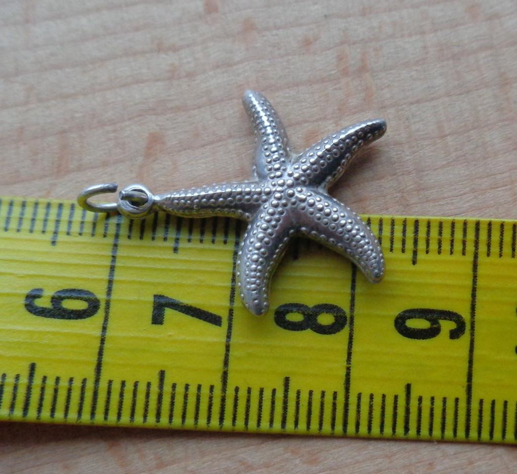 zilveren vintage bedel zeester [752], Sieraden, Tassen en Uiterlijk, Bedels, Overige merken, Ophalen of Verzenden, Zo goed als nieuw