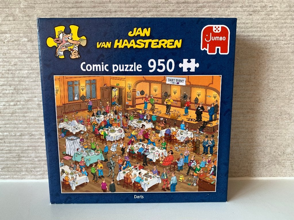 Leuke Jan van Haasteren puzzels Darts + De Mars, Ophalen of Verzenden, 500 t/m 1500 stukjes, Zo goed als nieuw, Legpuzzel