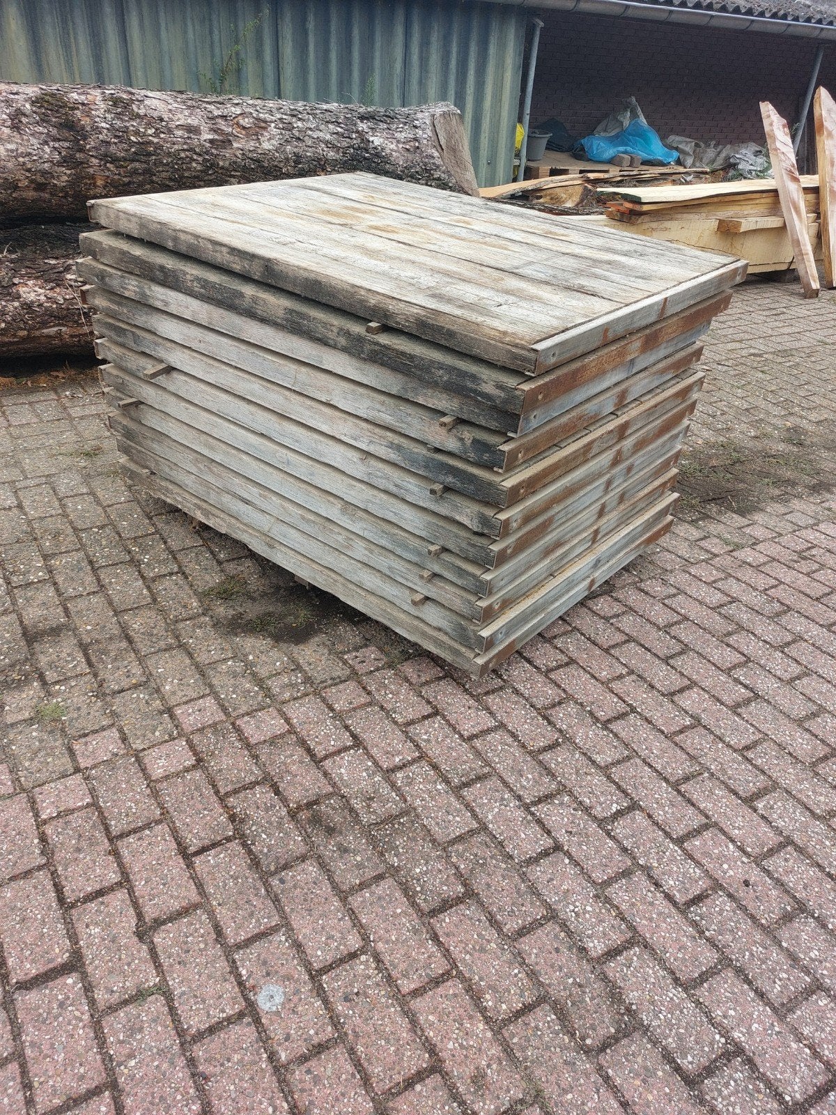 Gebruikte houten steenschotten 1400x1050mm., Ophalen, Gebruikt, 25 tot 50 mm, 200 tot 250 cm