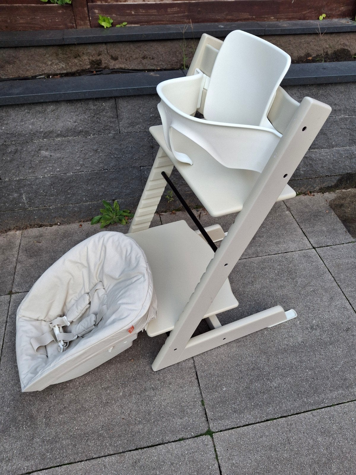 Stokke Tripp Trapp stoel, met newbornset + babyset, Ophalen, Gebruikt, Meegroeistoel, Stoelverkleiner