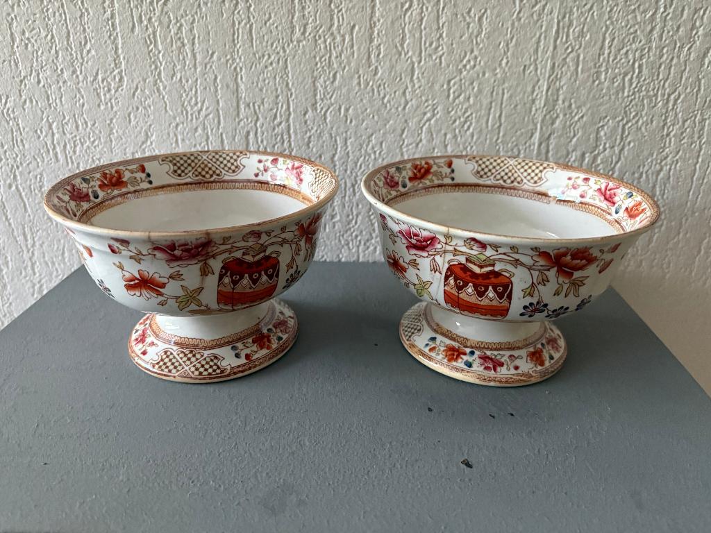 Set laat 19de Eeuws Antieke Kastkommen Petrus Ragout., Ophalen of Verzenden