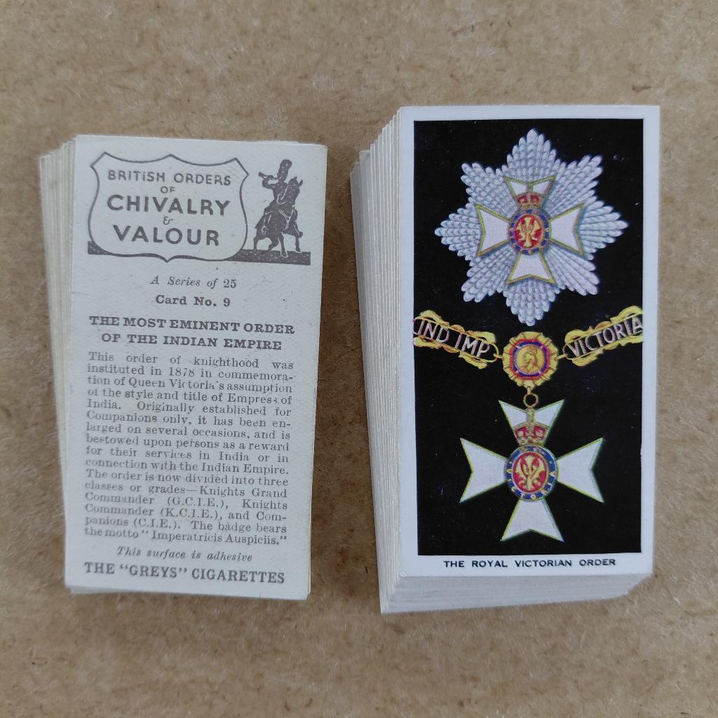 British Orders of Chivalry.. complete set 25 cigarette cards, Ophalen, Overige soorten, Engeland, Overige typen
