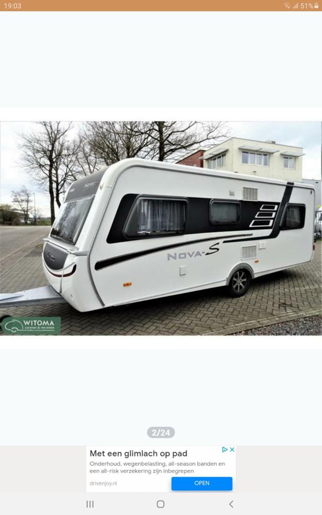 Eriba Nova hns 540, Caravans en Kamperen, Rondzit, Particulier, 6 tot 7 meter, Tot en met 4