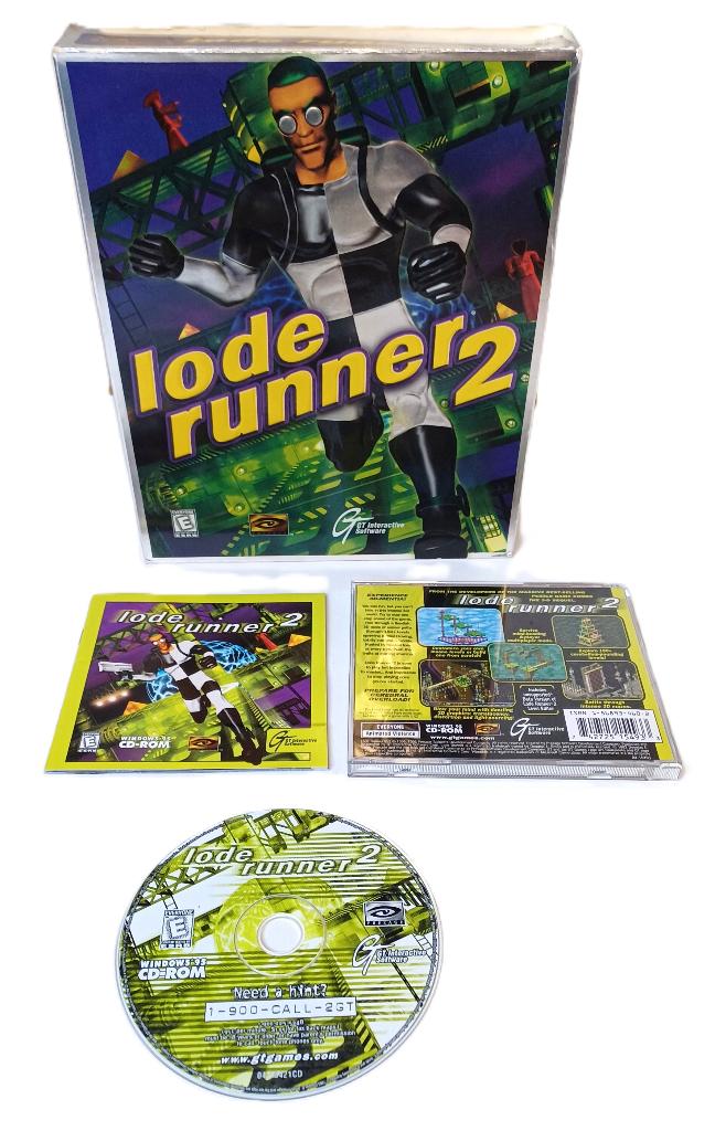 Lode Runner 2 in big box boekje in Engels, Spelcomputers en Games, Games | Pc, Gebruikt, 1 speler, Eén computer, Ophalen of Verzenden