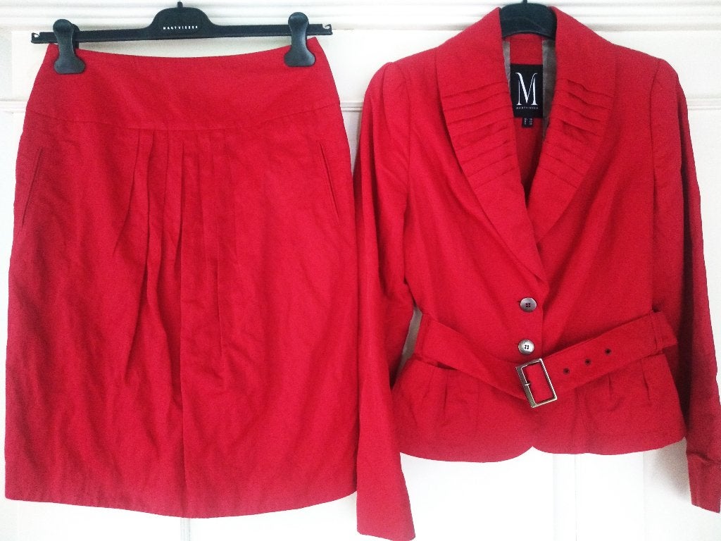 Jasje + rok van Mart Visser maat 38, rood, Kleding | Dames, Maat 38/40 (M), Kostuum of Pak, Mart Visser, Ophalen of Verzenden