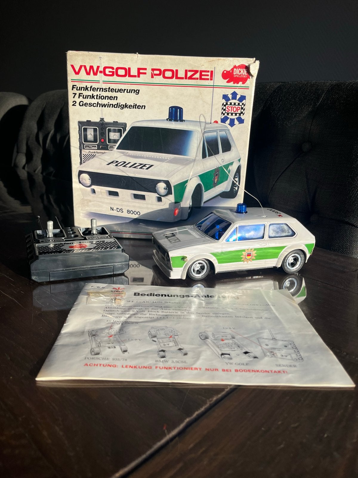 Dickie Volkswagen Golf Politie RC Auto - Vintage Speelgoed, Elektro, Gebruikt, Ophalen of Verzenden, Auto onroad