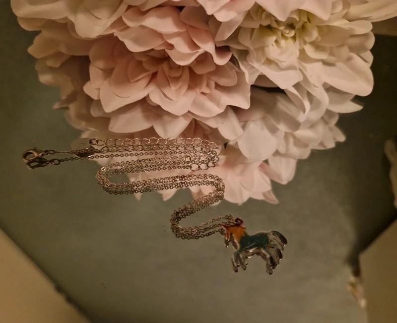 Eenhoorn regenboog ketting, Ophalen of Verzenden, Nieuw, Overige kleuren, Ketting