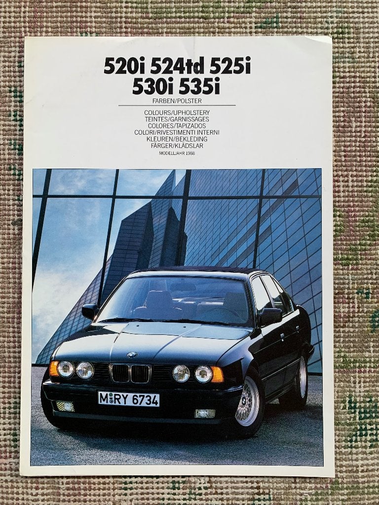 Kleuren brochure folder BMW 5-serie E34 1988 nieuw!, Boeken, Nieuw, Ophalen of Verzenden, BMW, BMW
