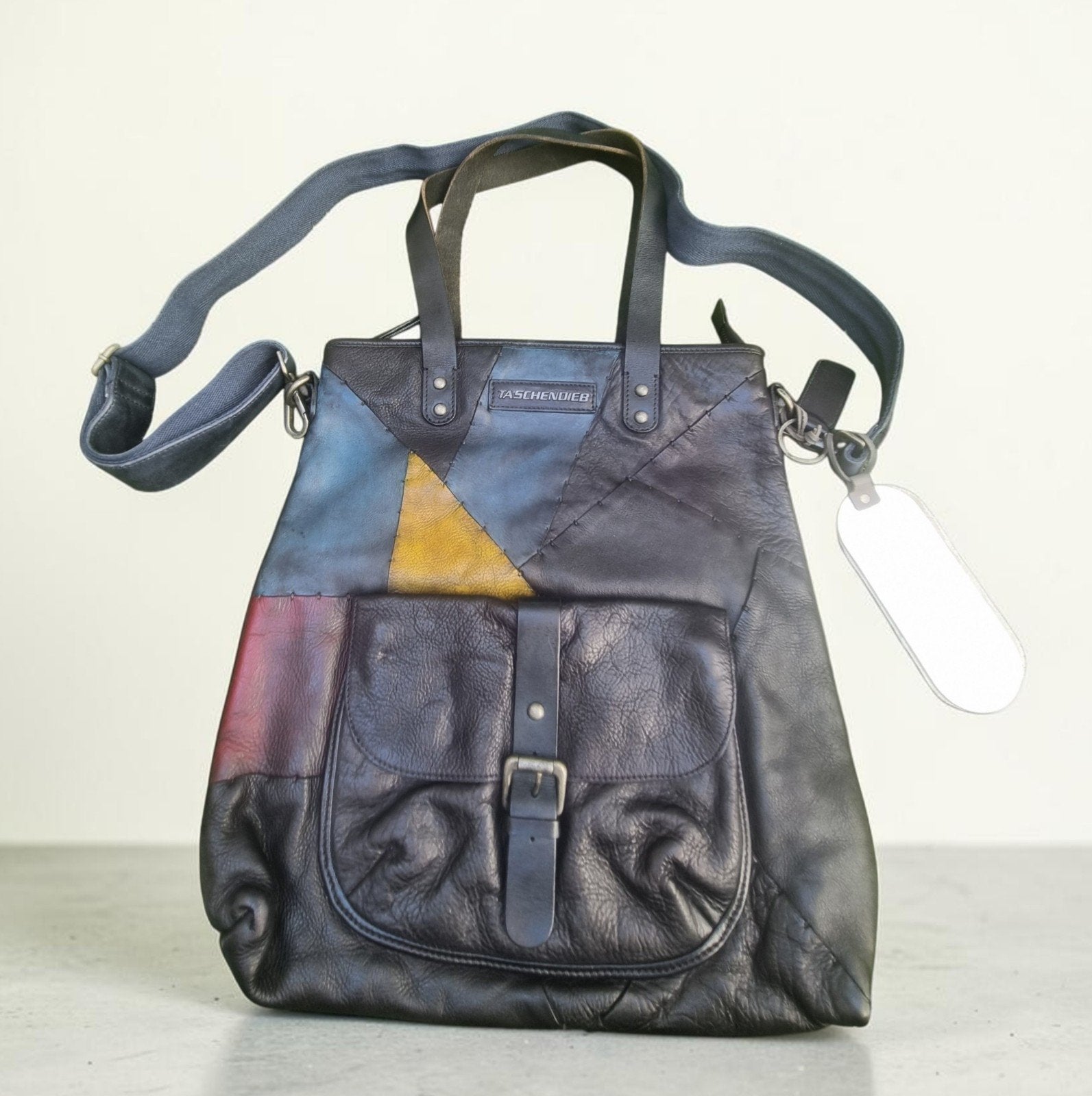 Nieuwe Taschendieb Wien leren schoudertas (40x38cm), Ophalen of Verzenden, Nieuw, Zwart, Schoudertasje