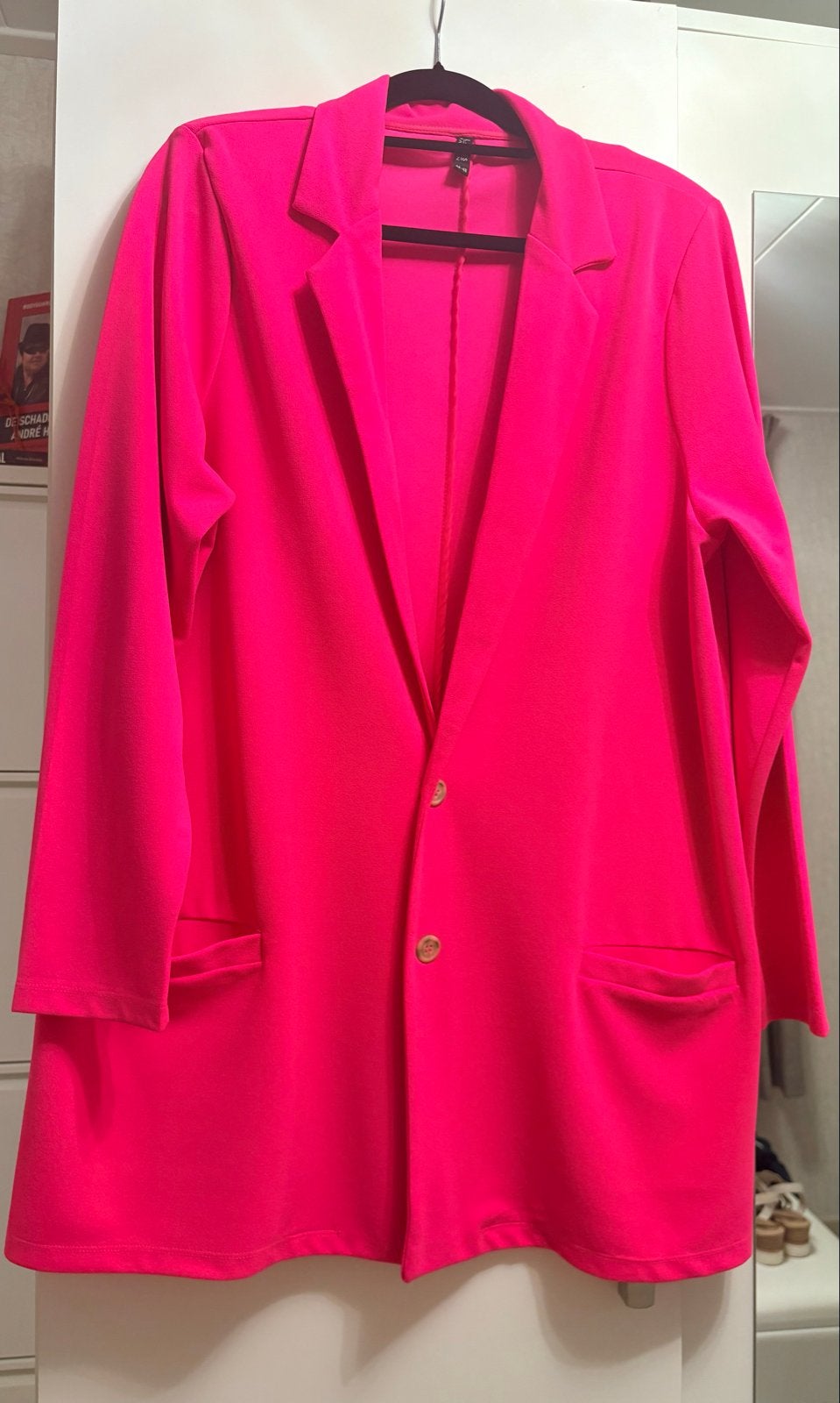 Neon Roze Blazer - Maat 46/48 (XL), Ophalen, Maat 46/48 (XL) of groter, Zo goed als nieuw, Jasje