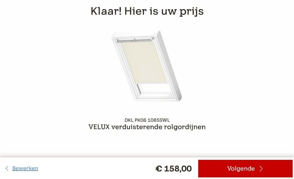 Velux Verduisterd Rolgordijn Dakraam - Dakraamtype GGL  PK06, Ophalen, Rolgordijn, Beige, Zo goed als nieuw
